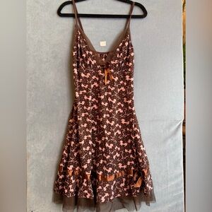 Poodle Nighty Pink & Brown